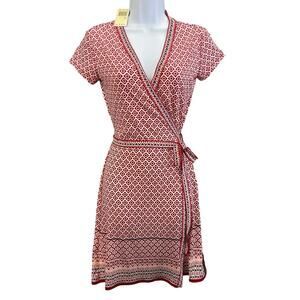Max Studio Women Dress Size XS Geometric Red